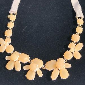 J.Crew champagne pink ribbon tie necklace